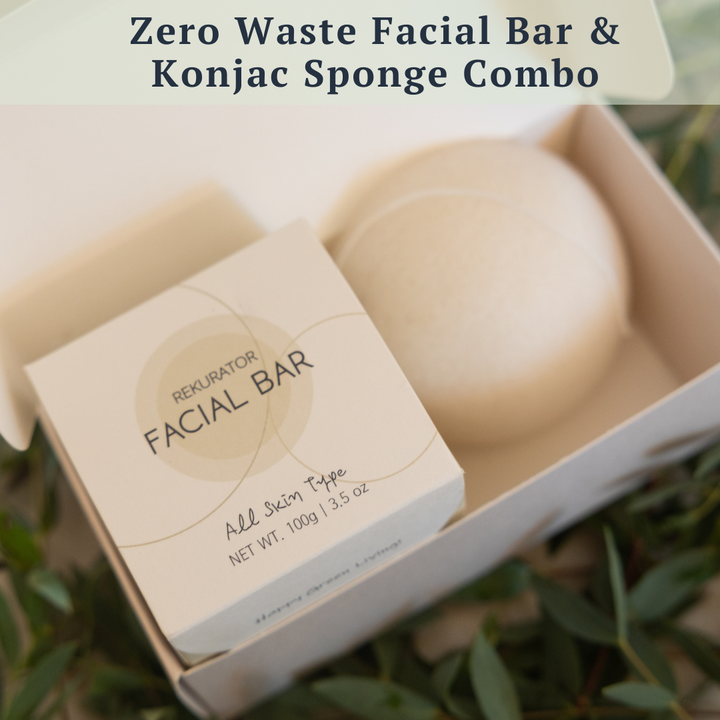 pH-Balanced Facial Bar &amp; Konjac Sponge Set