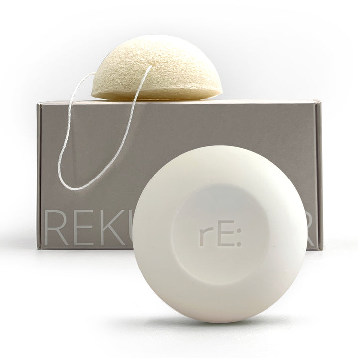 pH-Balanced Facial Bar &amp; Konjac Sponge Set