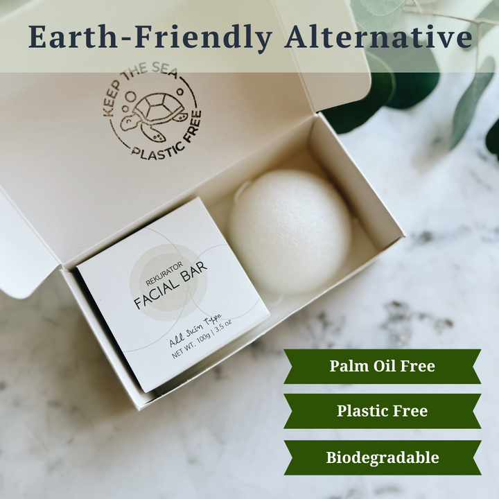 pH-Balanced Facial Bar &amp; Konjac Sponge Set